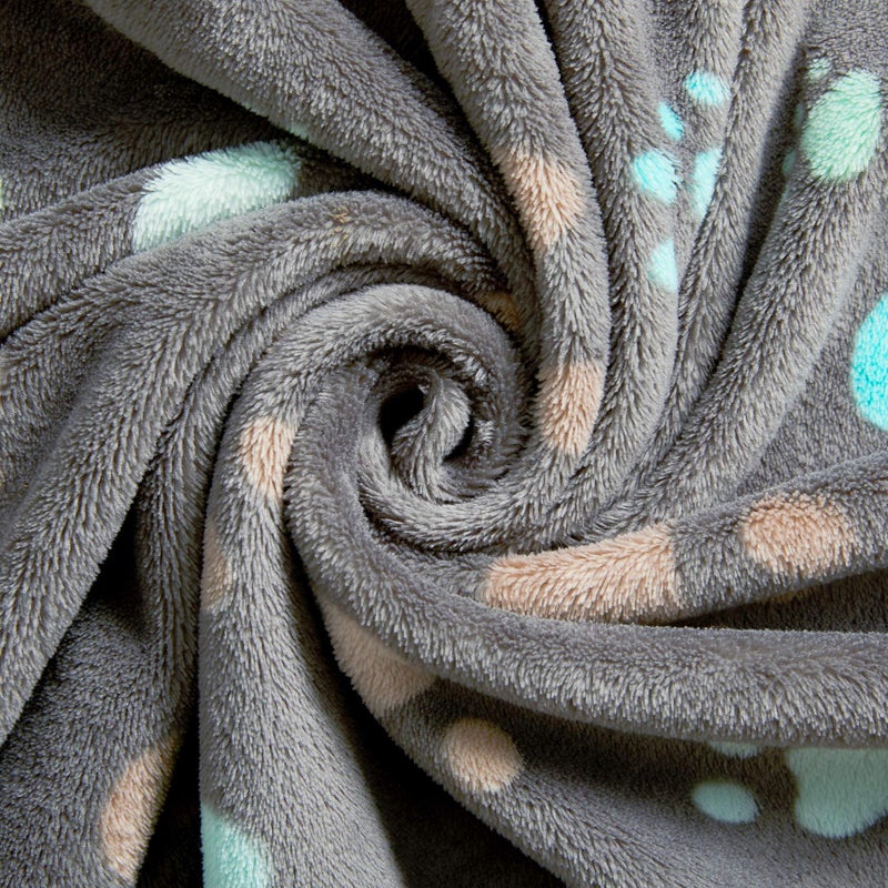 Allisandro 350 GSM-Super Soft and Premium Fuzzy Flannel Fleece Pet Dog Blanket, The Cute Print Design Washable Fluffy Blanket for Puppy Cat Kitten Indoor Outdoor, Grey, 40 x 32 Inches - Image 4